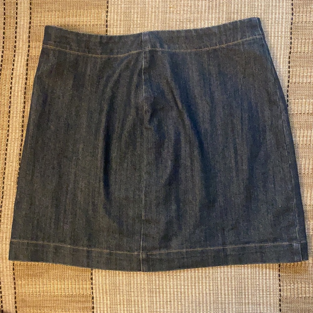Michael Kors Denim Skirt With Gold Buttons - Picture 8 of 8